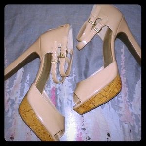 Nude Jessica Simpson Sandal w/ Cork Bottom